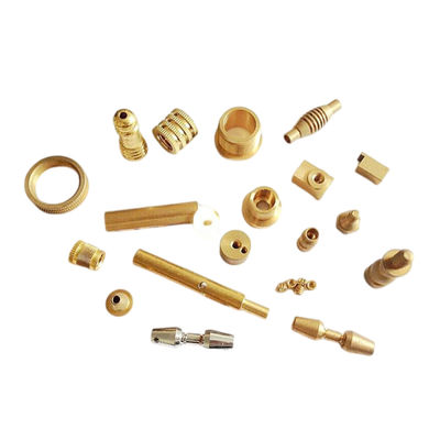 Buon prezzo Alta conduttività Componenti di precisione lavorati con macchine CNC dorati Finitura lucidata Tolleranza 0,01 mm in linea